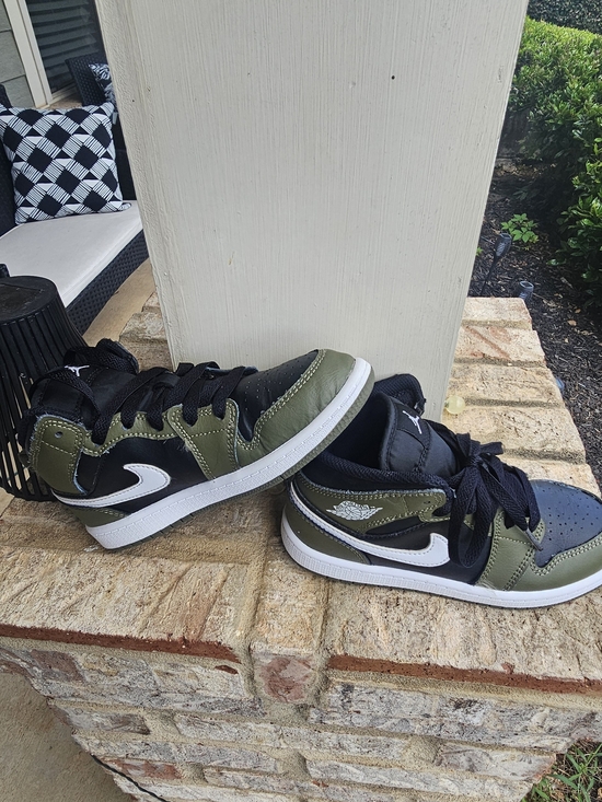 Jordan Other - Jordan Kids Olive and Black Low-Top Sneakers